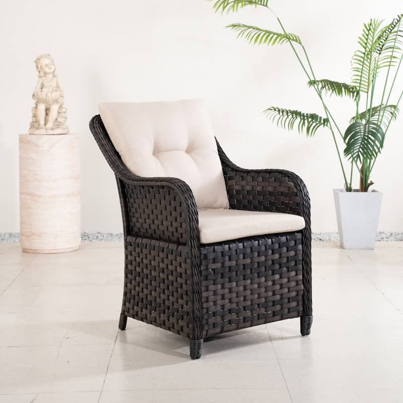 Modern 5-piece Outdoor Dining Set with Round Table and 4 Chairs