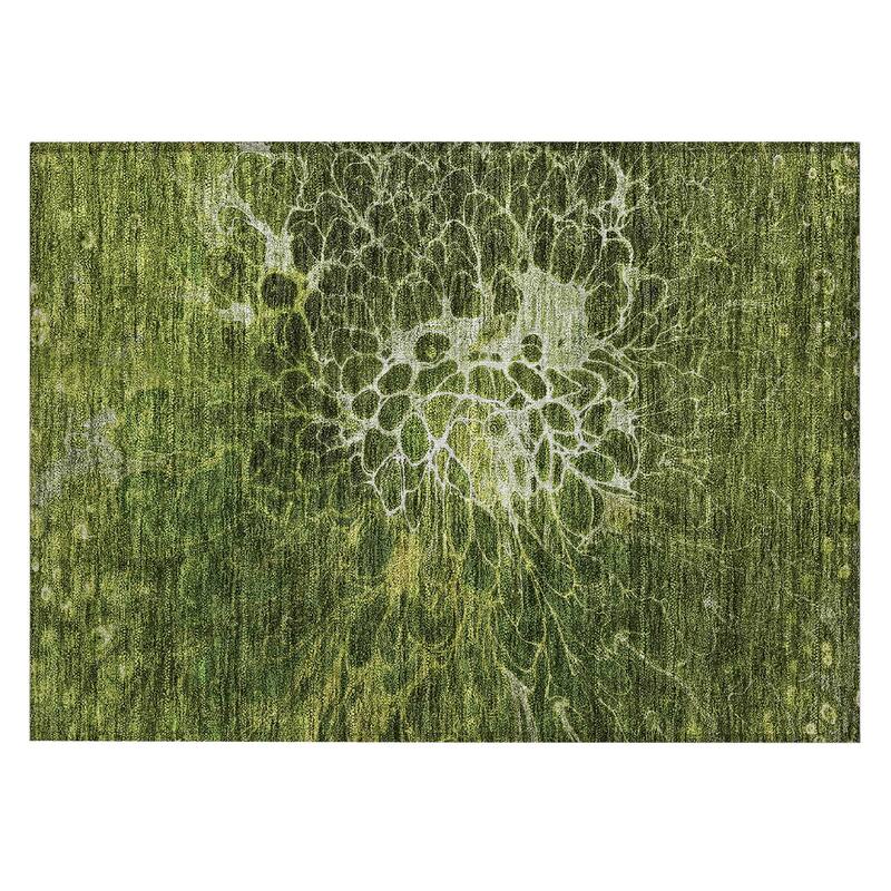 Machine Washable Indoor/ Outdoor Chantille Modern Floral Rug