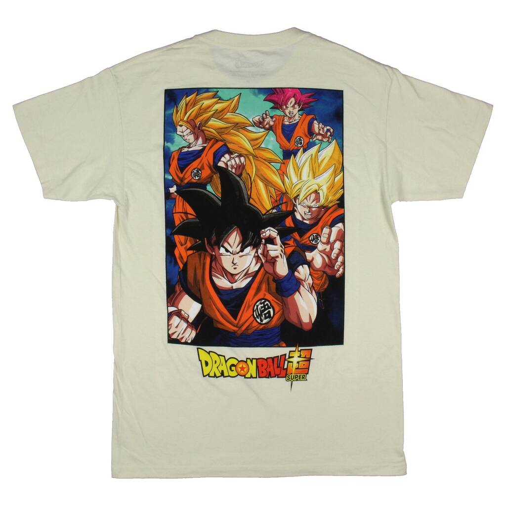 Dragon Ball Super Men's Character Squad Back Print Adult Anime Graphic Print T-shirt