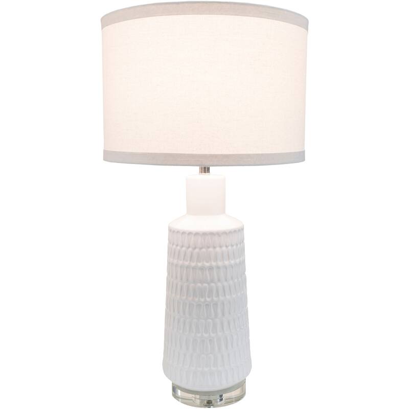 Hazebrouck Table Lamp with Glazed Ceramic Base