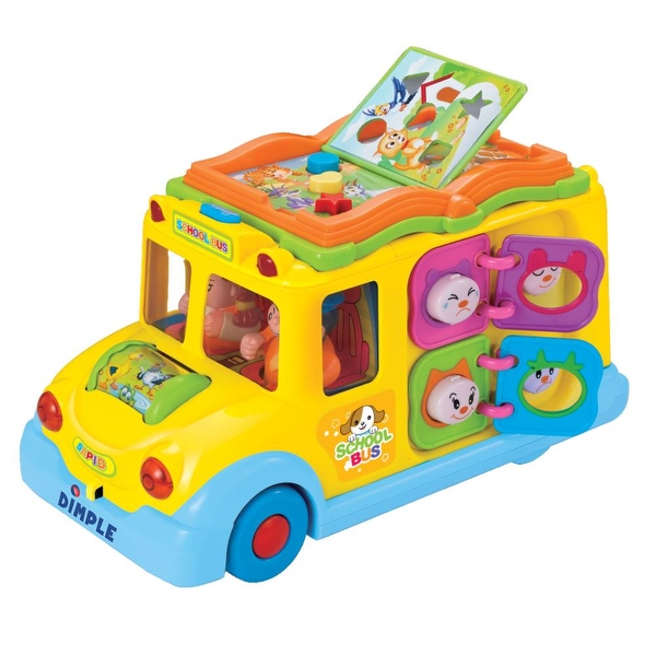School bus top slide toy