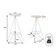 preview thumbnail 29 of 49, Trinity Modern Round Metal Backless Bar Stool with Hairpin Legs and Integrated Footrest for Kitchen Island & Home Bar