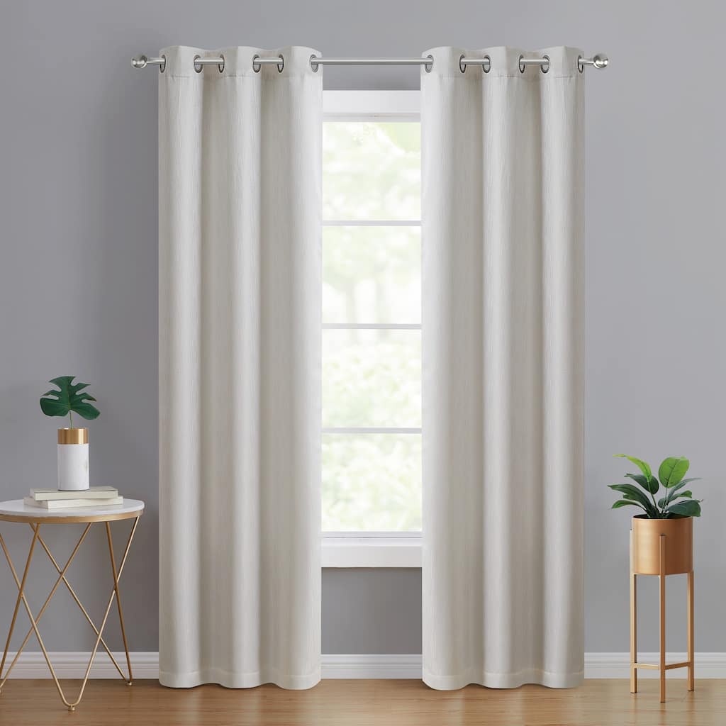 Tahari Home Lyre Jacquard Blackout Curtain Panel Pair - 38" x 84"