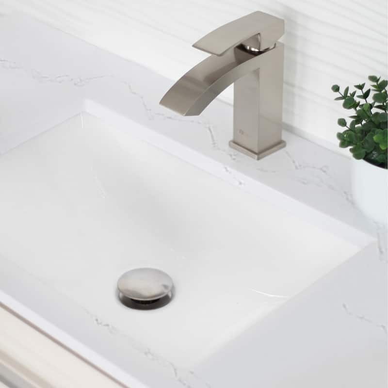 STYLISH 18.25"W x 13"D White Rectangular Undermount Bathroom Sink Set of 2