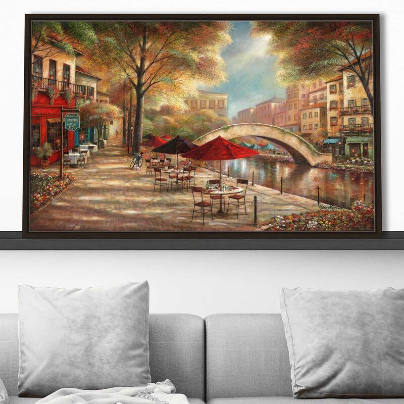 "Riverwalk Charm" by Ruane Manning Print on Floating Canvas