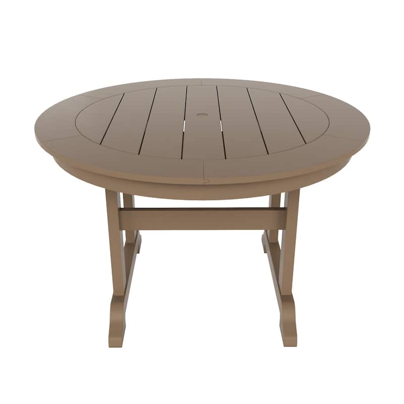 Shoreside 5-Piece Square Poly Eco-Friendly All Weather Outdoor Dining Set with Armchairs