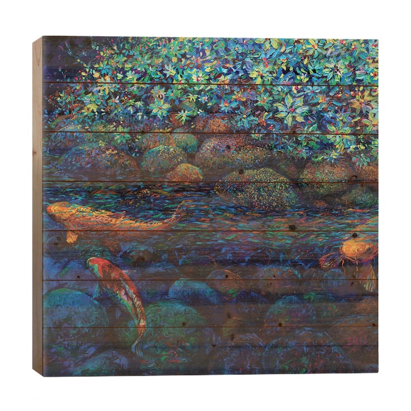 Limerance Print On Wood by Iris Scott - Multi-Color - 26x26x1.5