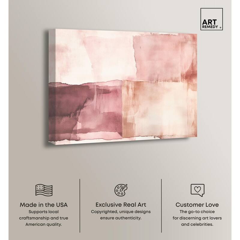 Faded Crimson II Canvas by Art Remedy, Gallery Wrapped