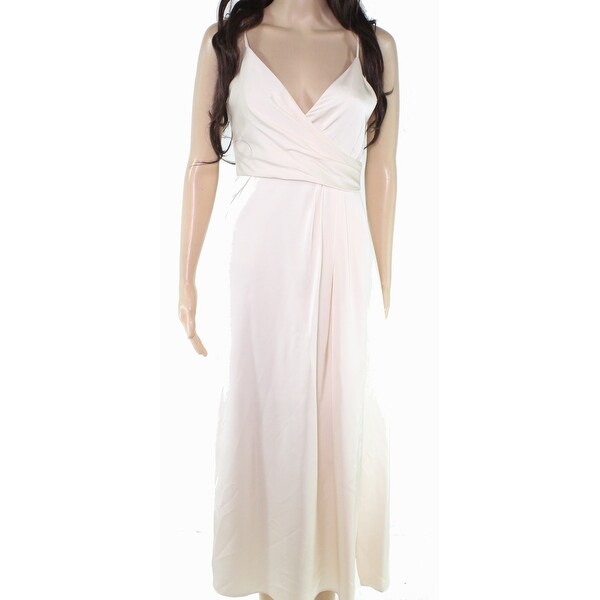 jill jill stuart faux wrap satin gown