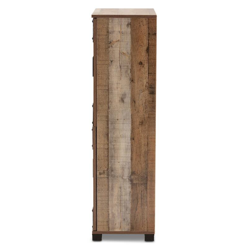 Cyrille Rustic 4-door Shoe Cabinet