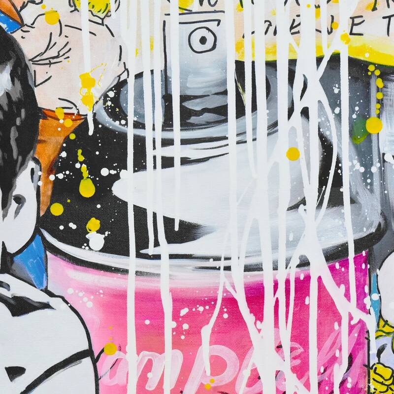 Mr. Brainwashed Sculptural Paint and Print Canvas Wall Art