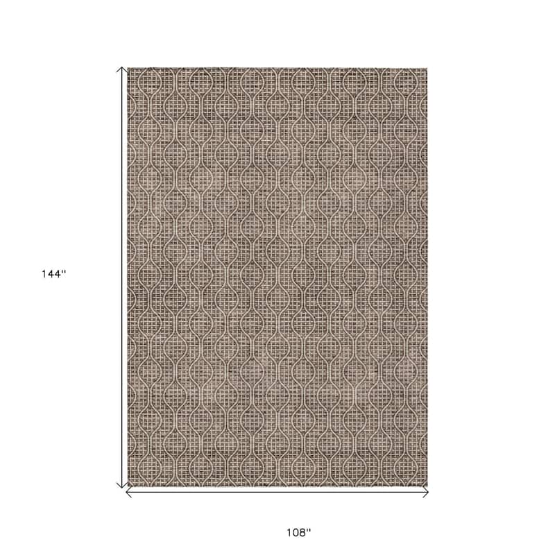 HomeRoots Geometric Transitional Rectangle Outdoor Rug