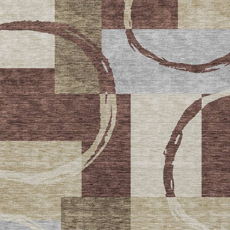 HomeRoots Geometric Modern Rectangle Outdoor Rug
