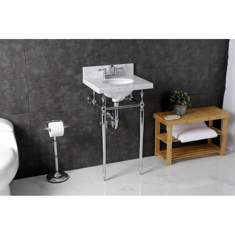Georgian Freestanding Toilet Paper Holder - Silver