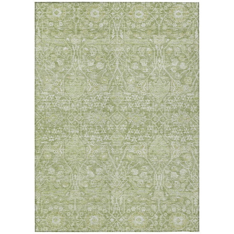 Machine Washable Indoor/ Outdoor Vintage Boho Chantille Rug