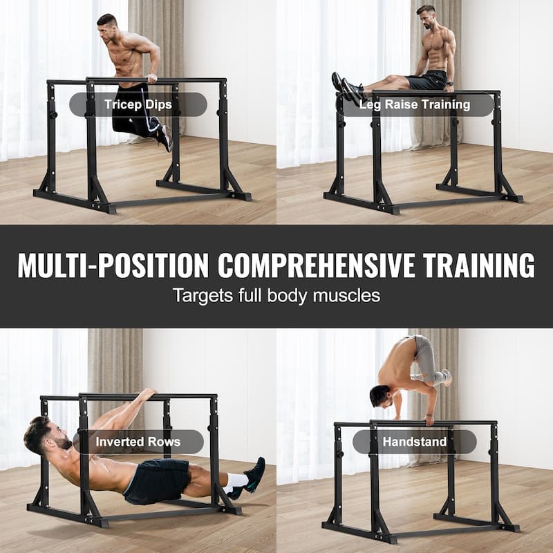 Dip Bar Parallel Bars for Strength Training Home Gym - 800 lbs