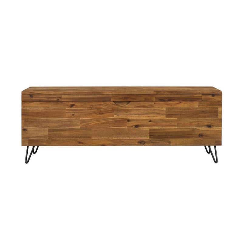 Hailey Acacia Wood 46-inch Storage Bench