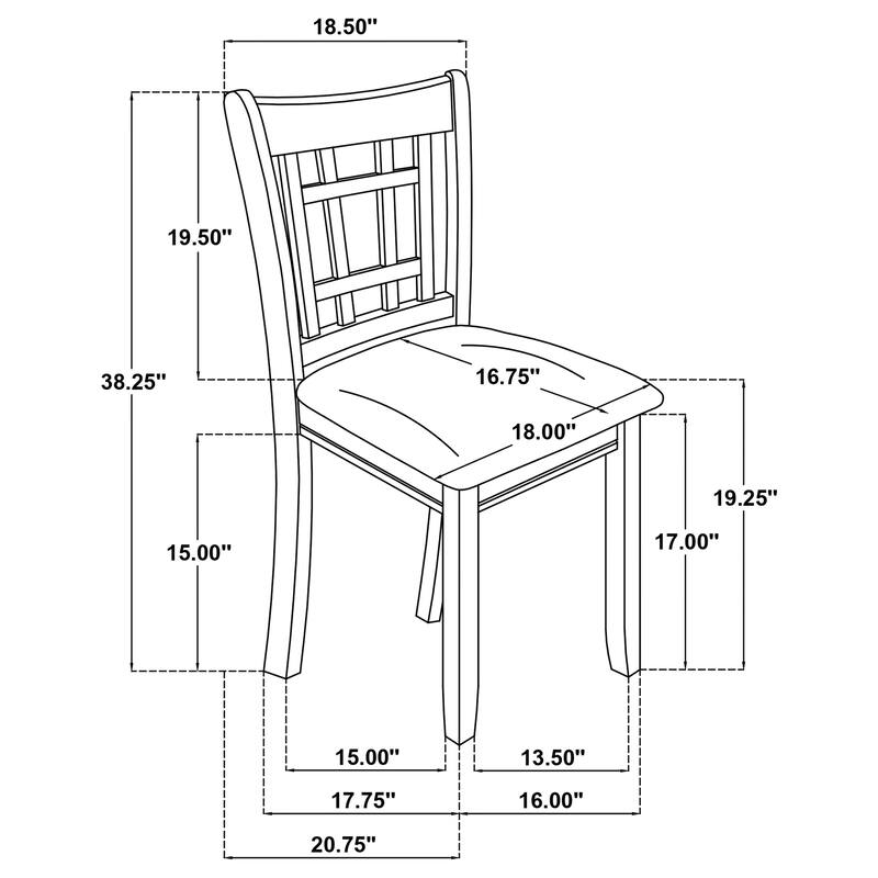 Lavon Wood Dining Side Chair Linen and Light Oak (Set of 2)