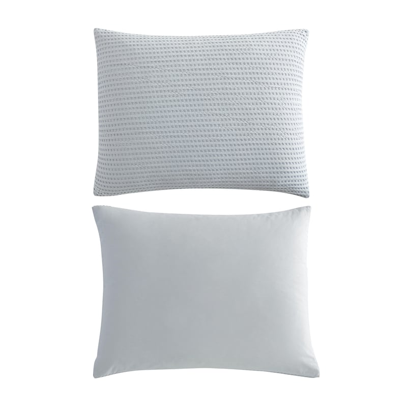 Kenneth Cole Solid Waffle Duvet Cover Set