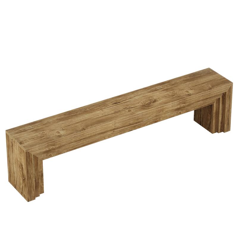 70.9-Inch Wooden Dining Bench, Extra Long Kitchen Bench Seating for Dining/Living Room, Entryway, Bedroom