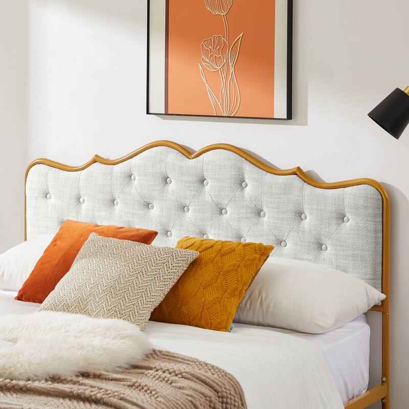 Full Queen King size metal frame bed bedroom