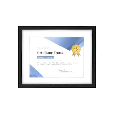 Melannco MDF Document Frame, 15X12 Inch, Black