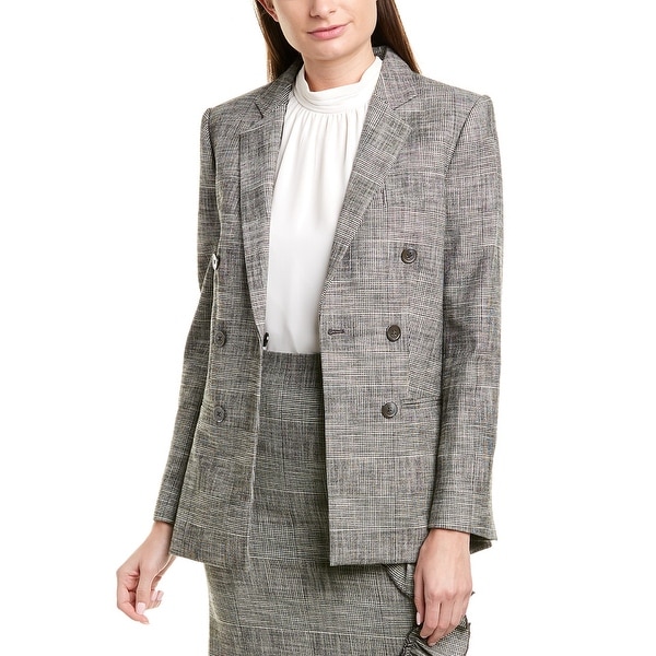 Rebecca Taylor Plaid Wool-Blend Blazer