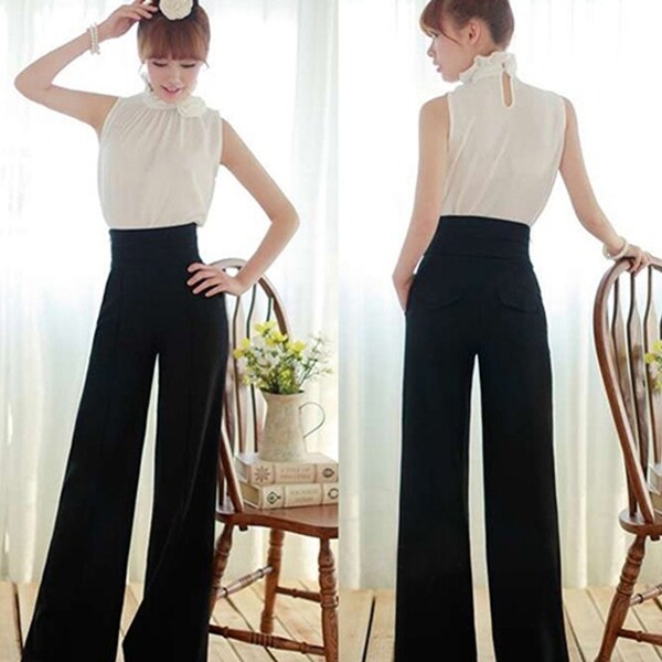 Vintage Bell Bottom Jeans Long High Waisted Flare Jeans