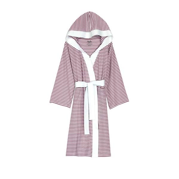 Organic Cotton Jersey Bathrobe with Stripes Bed Bath & Beyond 9467160
