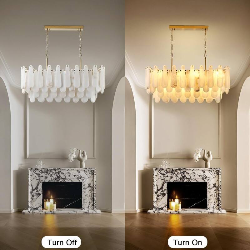 KAYLA Modern Chandelier 32 in. 16-Lights Gold Chandelier