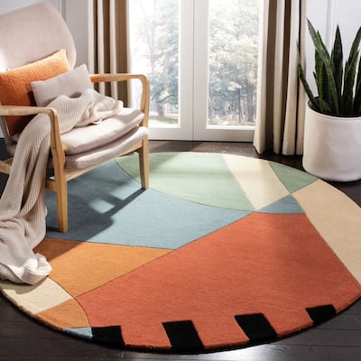 SAFAVIEH Handmade Rodeo Drive Sofoula Mid-Century Modern Abstract Wool Rug