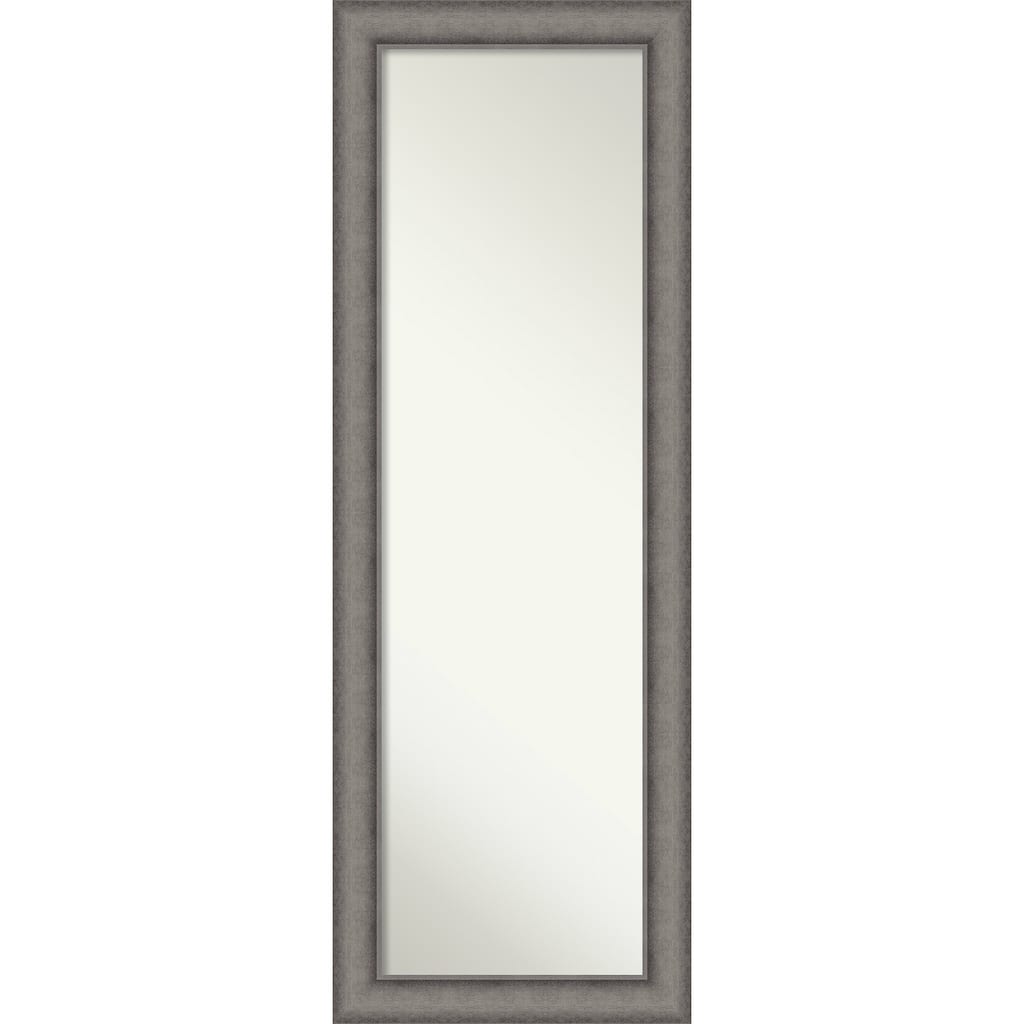 Burnished Concrete Non-Beveled Wood Framed Full-Length On the Door Mirror - Burnished Concrete - Glass Size 14x48