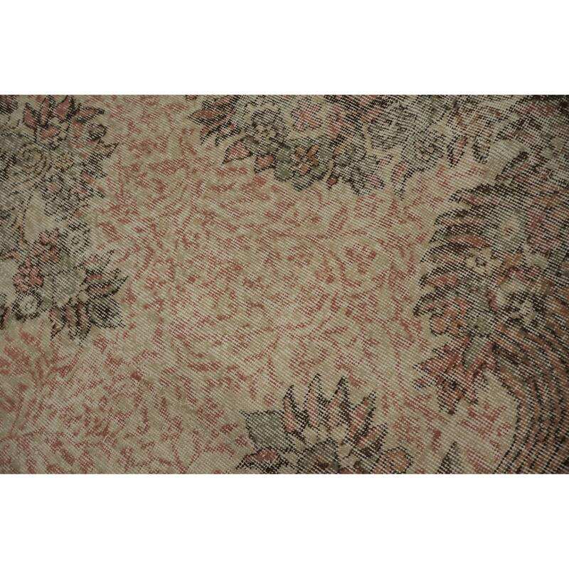 Hand Knotted Oriental 100% Wool Carpet Transitional Floral Beige & Ivories Anatolian Area Rug - 9' 3'' X 5' 9''