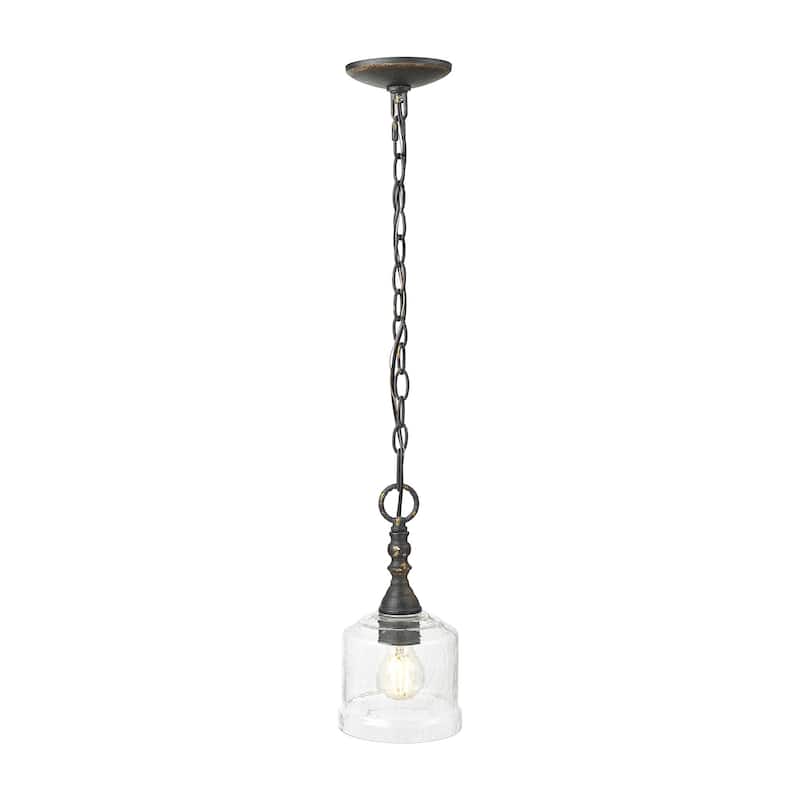 Golden Lighting 0806-M1L HWG Keating 6" Wide Mini Pendant