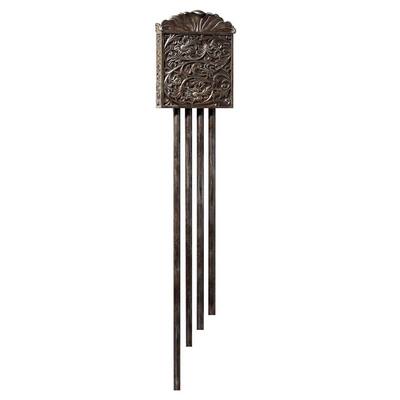 Westminster Carved Long Chime in Hand Painted Renaissance Crackle - Silver