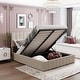 preview thumbnail 20 of 25, Queen Size Upholstered Platform Bed with a Hydraulic Storage System
