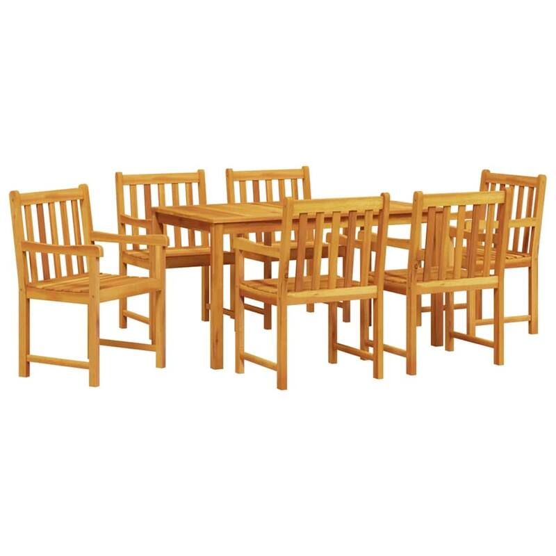 vidaXL Garden Dining Set 7 pcs Brown solid acacia wood - 31 x 55 x 29