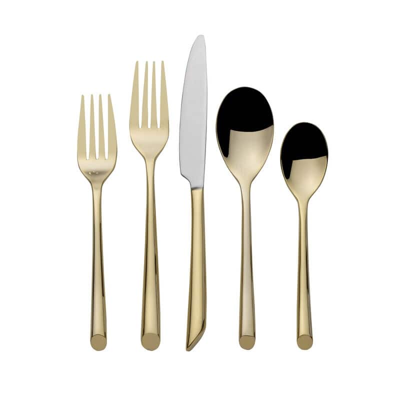 Towle Living 24k Gold Wave 20-Piece Flatware Set