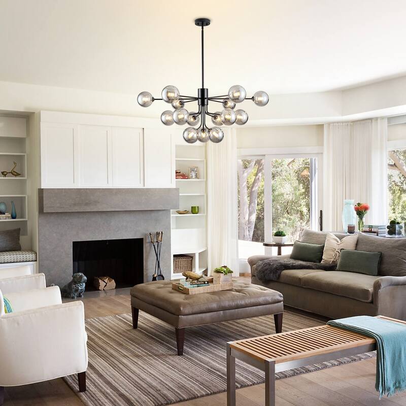 Sputnik Ceiling Light Fixture Sputnik Chandeliers Dimmable Modern Linear Chandelier - 15-Light