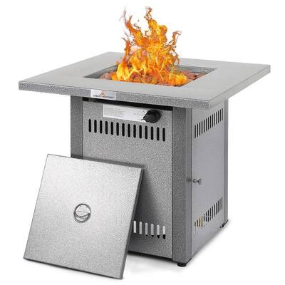 28" 50000 BTU Outdoor Patio Propane Gas Fire Pit Table