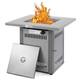 28" 50000 BTU Outdoor Patio Propane Gas Fire Pit Table - Silver