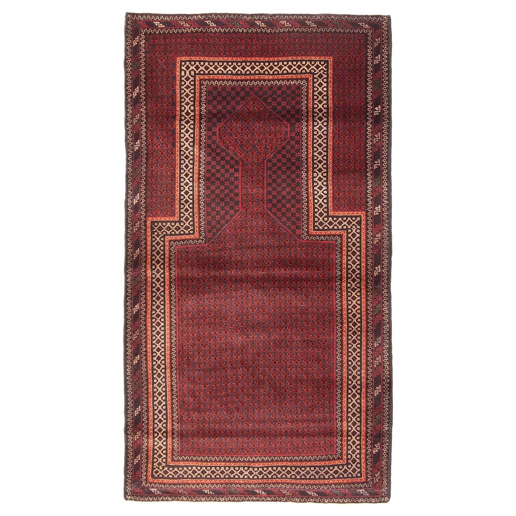 Teimani Burgundy Rug 2'11" x 5'5" - 2'11 x 5'5
