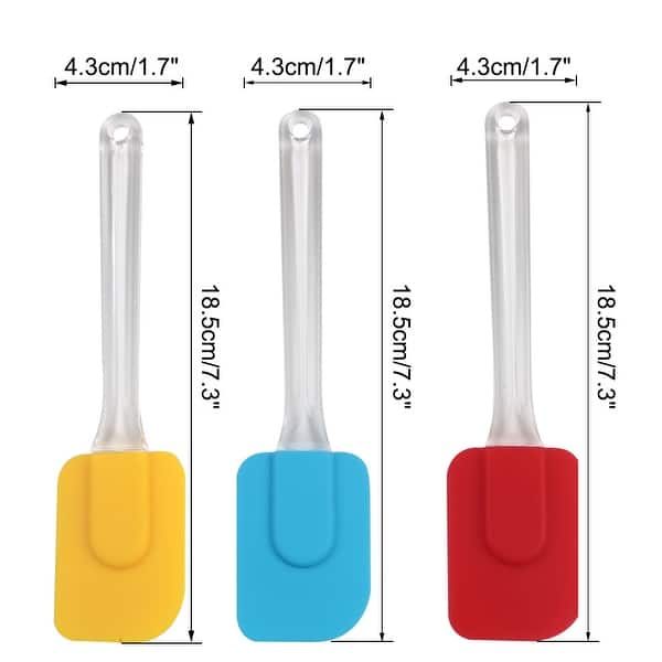 Kaluns Heat Resistant Rubber Silicone Spatula (Set of 11), Red