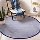 preview thumbnail 37 of 94, SAFAVIEH Handmade Flatweave Montauk Adrian Casual Cotton Rug 6' Round - Navy/Ivory - Round