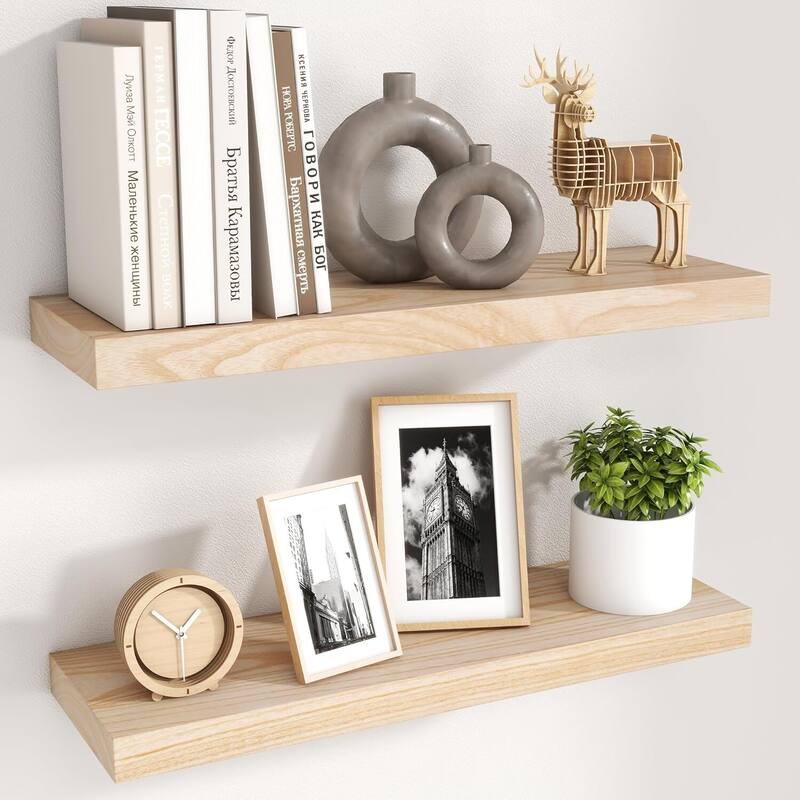 Wall Shelves for Bedroom - Brown/Off-White