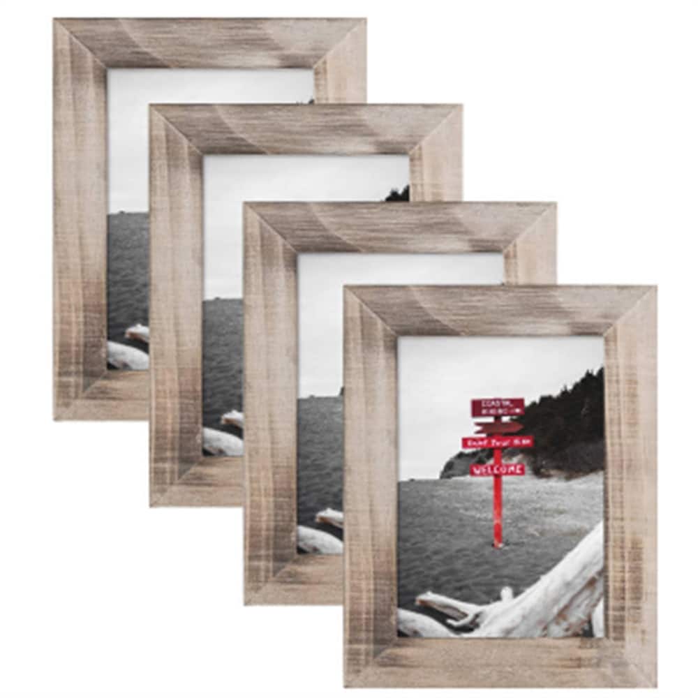 Adeco Decorative Distressed Wood Picture Frame Set