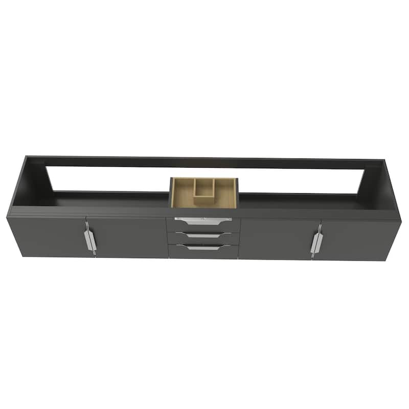 Alpine 84" Wall Mounted Bathroom Vanity (Base Only)