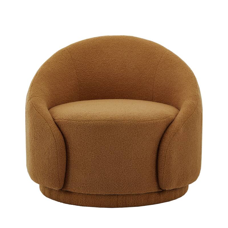 Modern Upholstered Swivel Barrel Chair Accent Lounge Chair