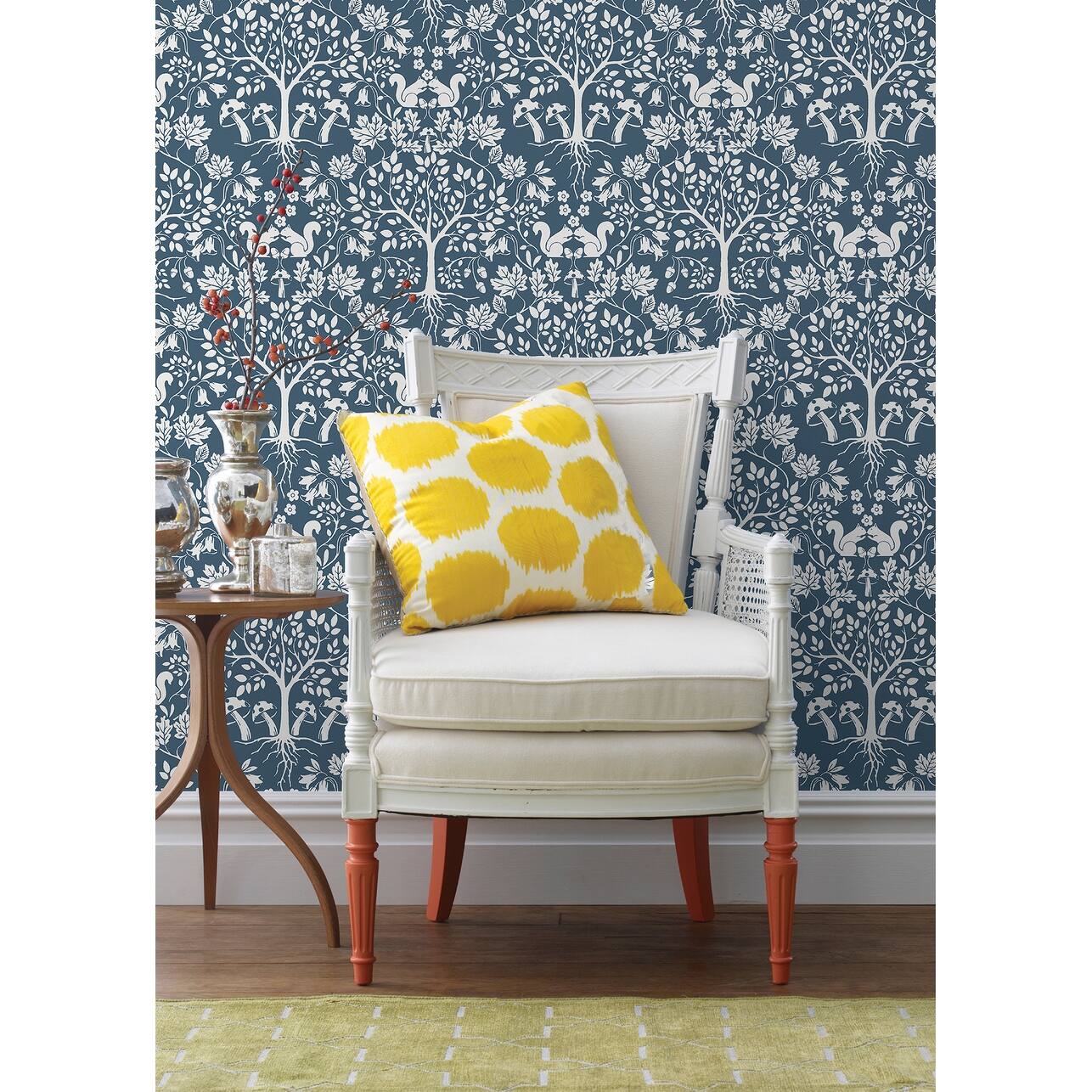 AStreet Prints Leo Navy Tree Wallpaper Bed Bath & Beyond 40000754