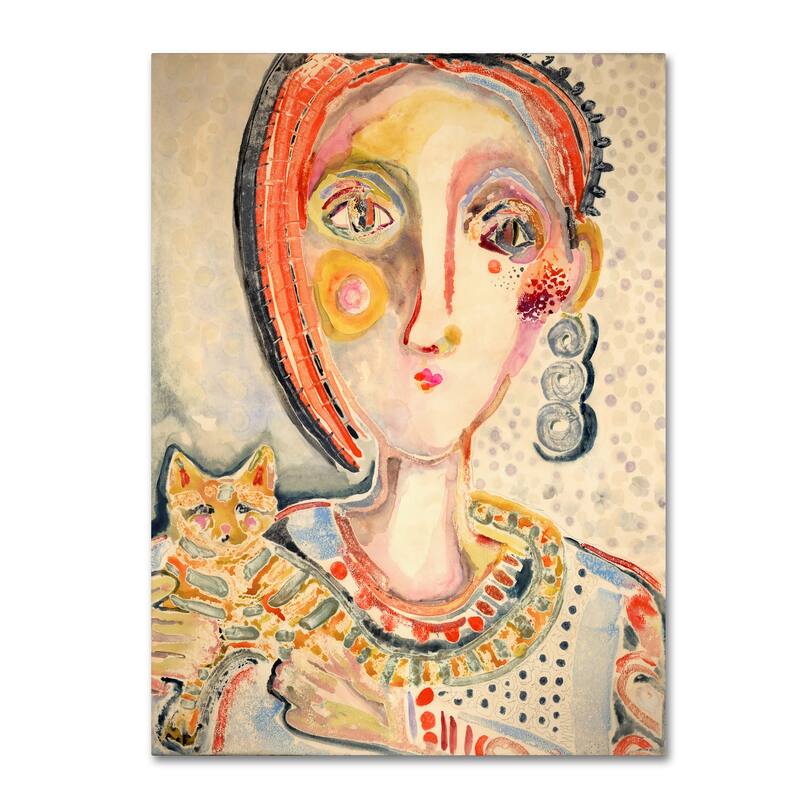 Wyanne 'Tiger Cat' Canvas Art - 24 x 32